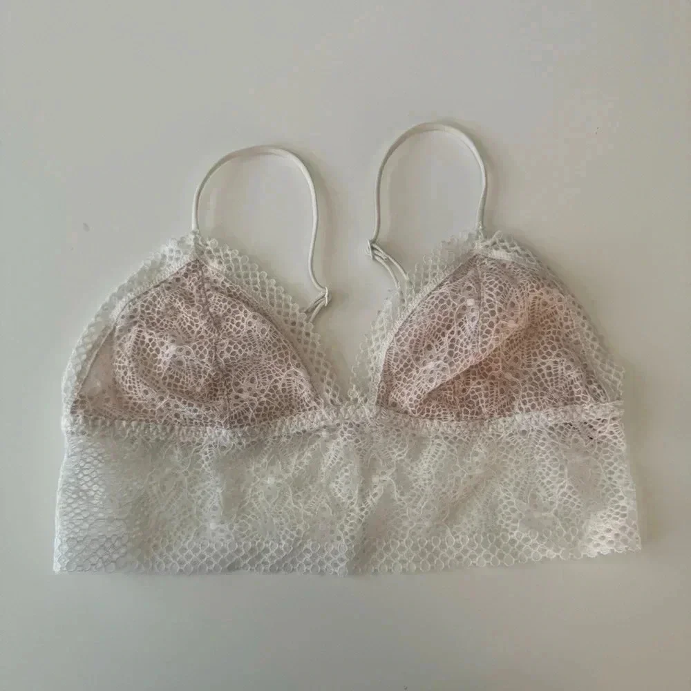 Victoria’s Secret Sheer Lace Overlay Bralette Size Small